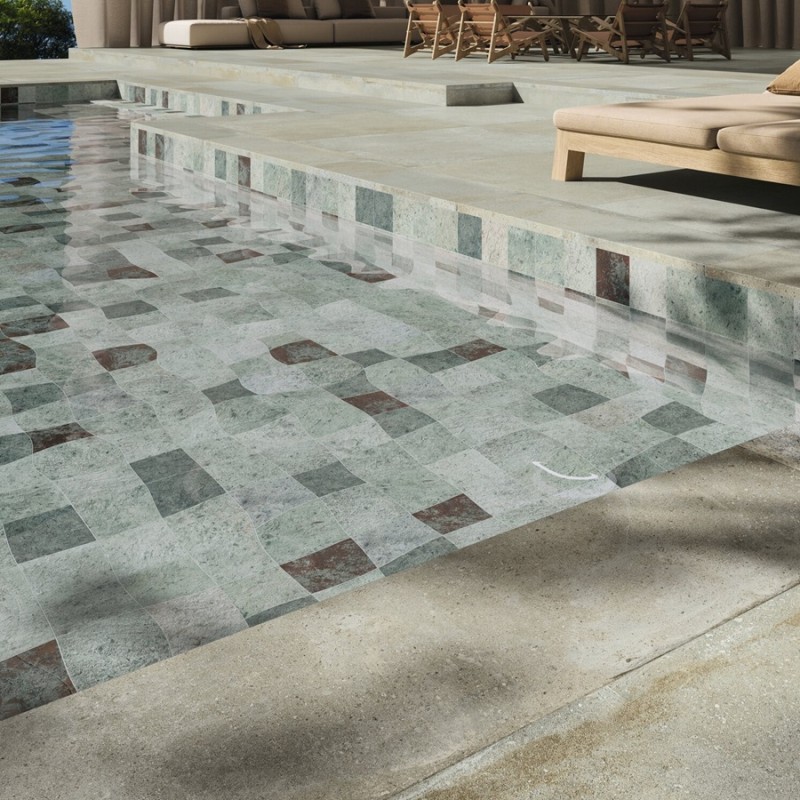 Carrelage Bali - Carrelage BALI KUTA GREEN 15x15 cm effet pierre