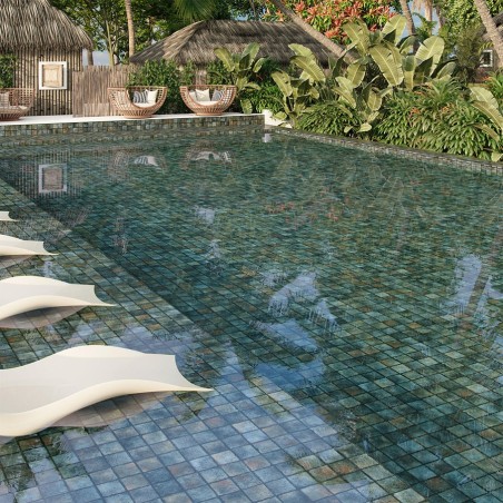 Carrelage - carrelage piscine BALI TROPIC TURQUETA 14,7x14,7 cm