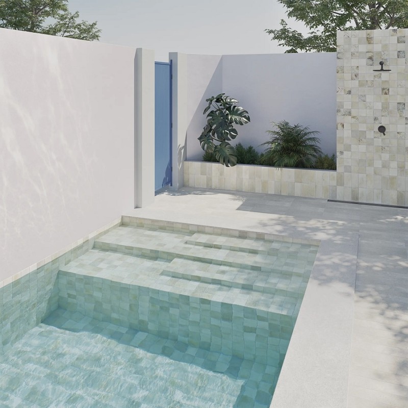 Carrelage Bali - carrelage bali aqua sand 11x11 cm