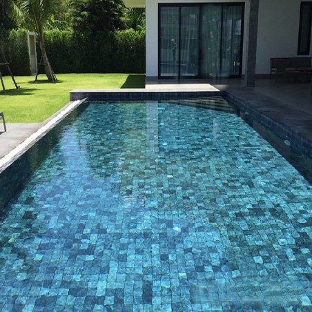 Carrelage - carrelage piscine BALI VOLCANIC LAVA 14,7x14,7 cm