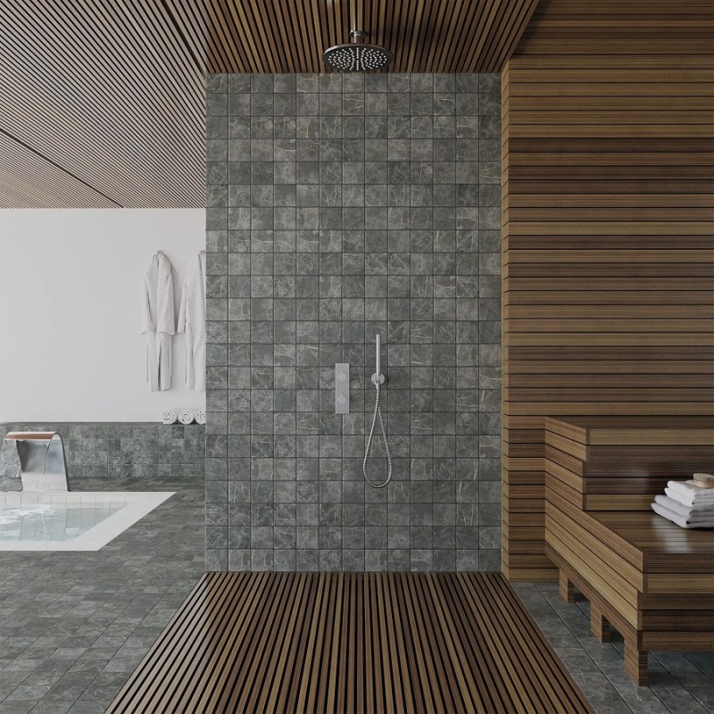 Carrelage Bali - carrelage piscine bali marble graphite 11x11 cm