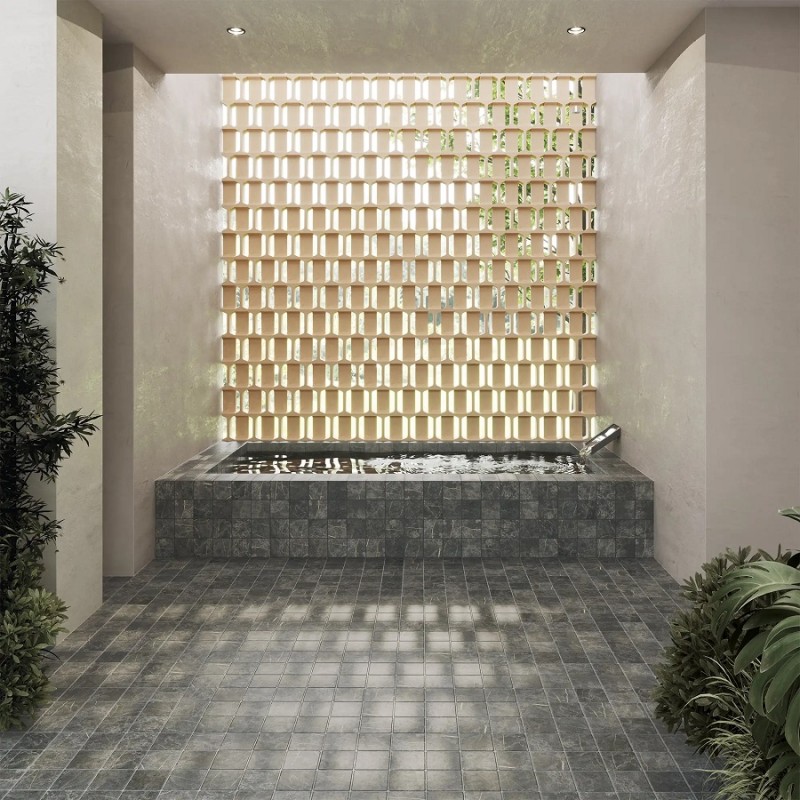 Carrelage Bali - carrelage piscine bali marble graphite 11x11 cm