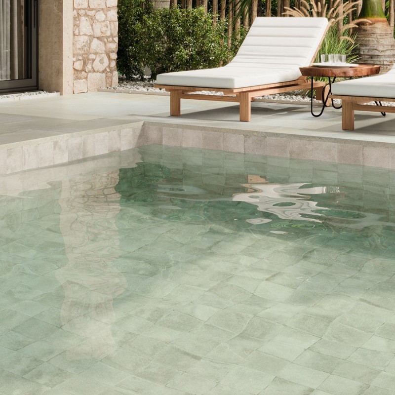 Carrelage Bali - Carrelage piscine BALI CAPRI NEUTRAL 15x15 cm