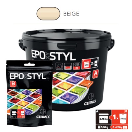 Étanchéité, colle et joint - EPOXYSTYL Beige / Pot de 3 Kg