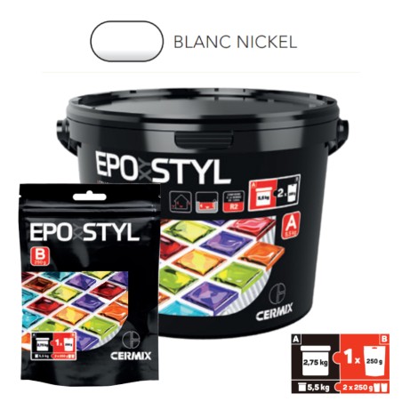 Étanchéité, colle et joint - EPOXYSTYL Blanc / Pot de 3 Kg