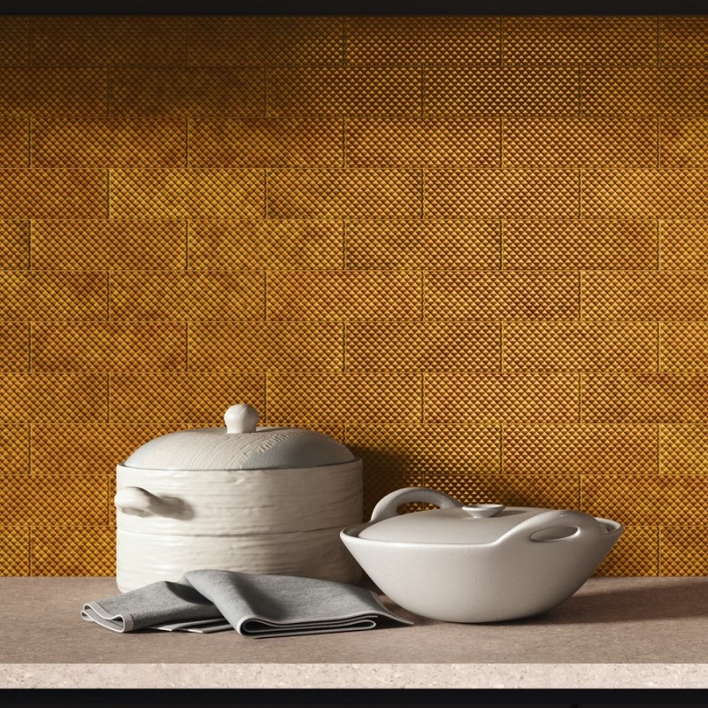 Zellige - carrelage MIMOSA AMBER 6,5x20 cm effet zellige