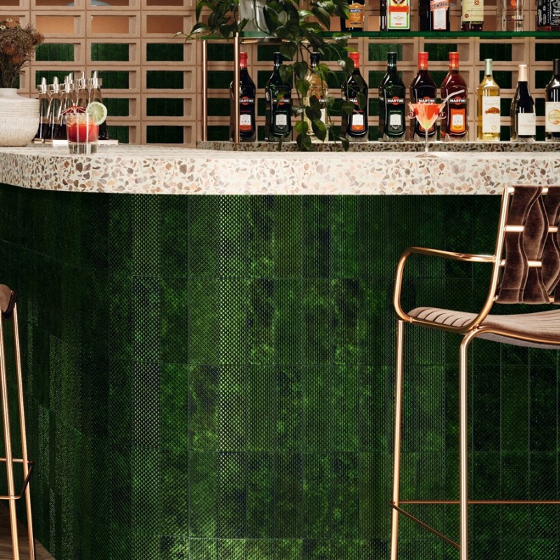 Zellige - carrelage MIMOSA EMERALD 6,5x20 cm effet zellige