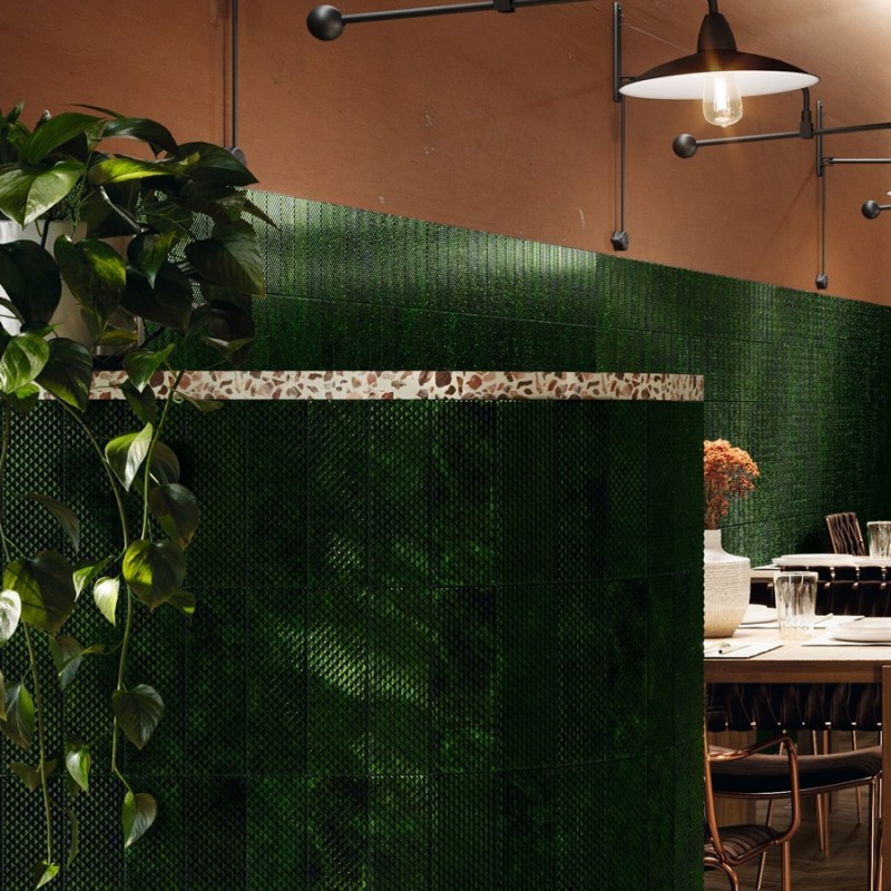 Zellige - carrelage MIMOSA EMERALD 6,5x20 cm effet zellige