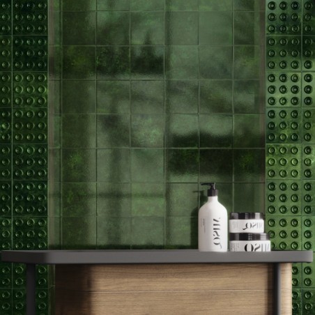 Zellige - carrelage GENUINE EMERALD 10x10 cm effet zellige