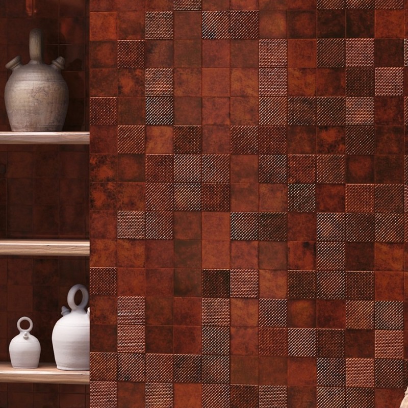 Zellige - carrelage MIMOSA GARNETS 10x10 cm effet zellige