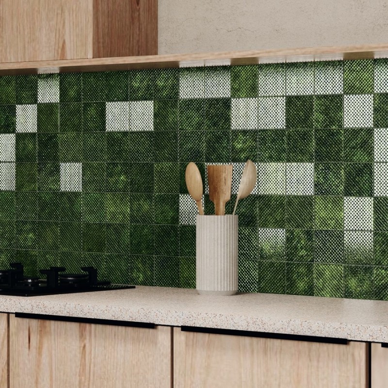 Zellige - carrelage MIMOSA EMERALD 10x10 cm effet zellige