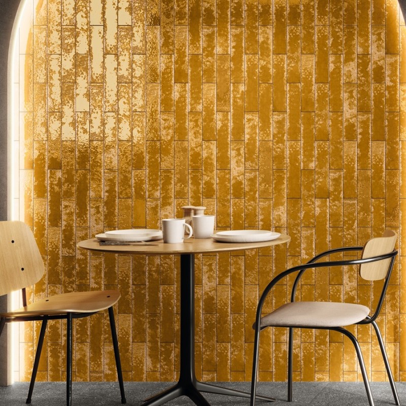 Zellige - carrelage effet zellige 6,4x26 cm ZEPHIR AMBER