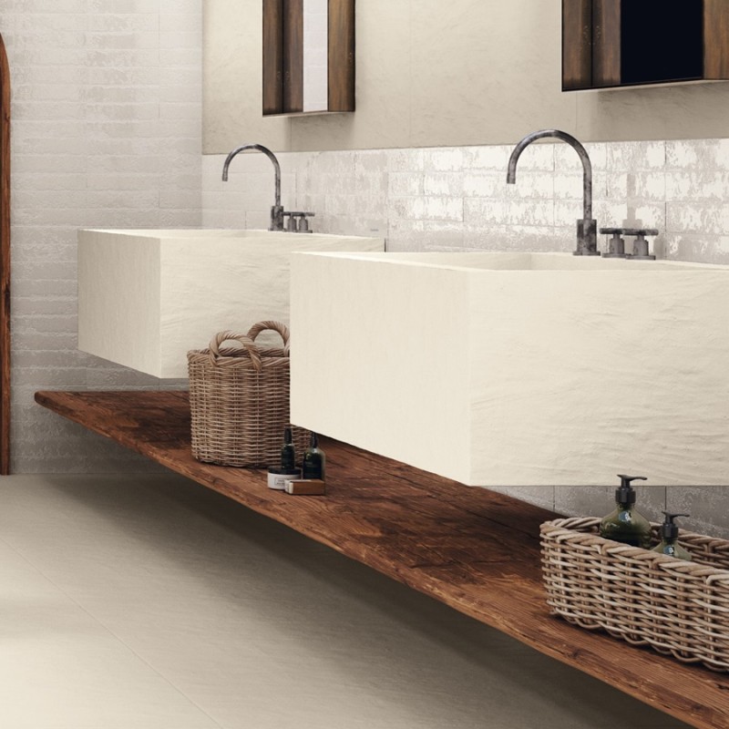 Zellige - carrelage effet zellige 6,4x26 cm ZEPHIR COTTON WHITE