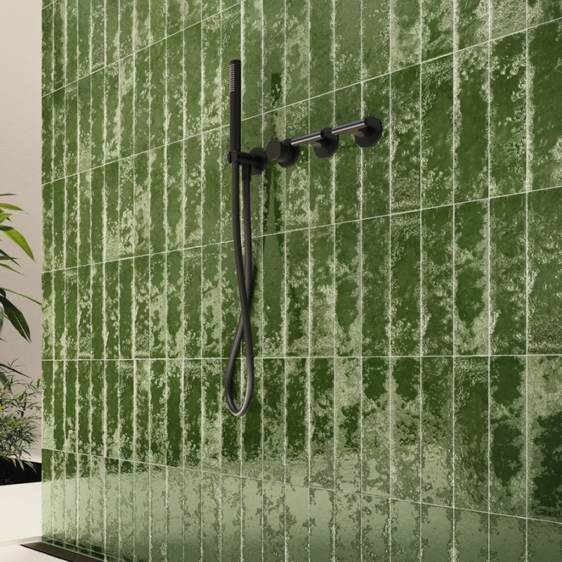 Zellige - carrelage effet zellige 6,4x26 cm ZEPHIR CROCODILE GREEN