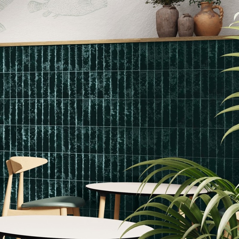 Zellige - carrelage effet zellige 6,4x26 cm ZEPHIR JADE BLUE