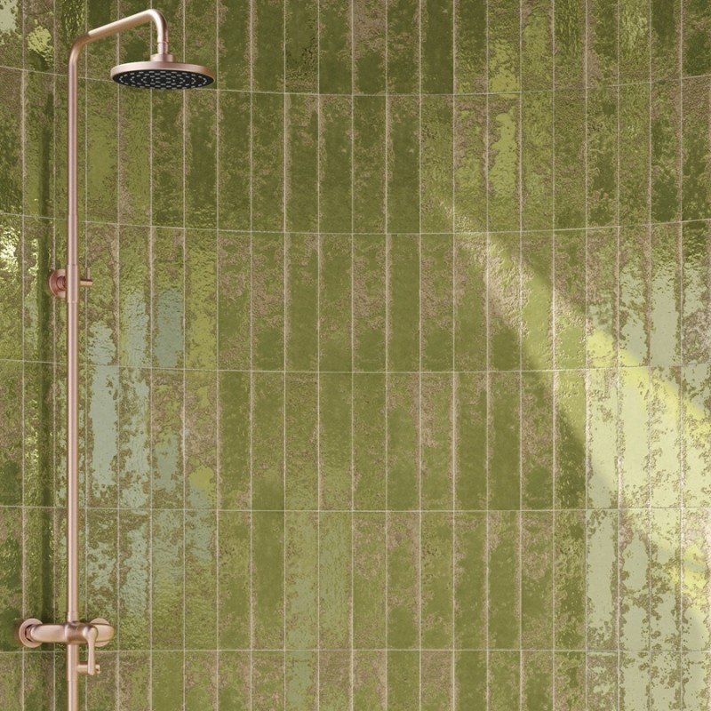 Zellige - carrelage effet zellige 6,4x26 cm ZEPHIR MOSS GREEN