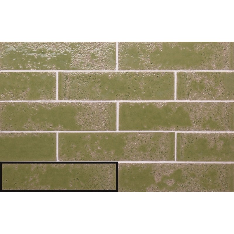 Zellige - carrelage effet zellige 6,4x26 cm ZEPHIR MOSS GREEN