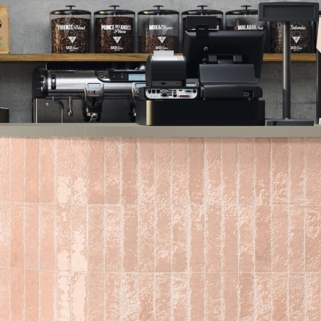 Zellige - carrelage effet zellige 6,4x26 cm ZEPHIR PALE ROSE