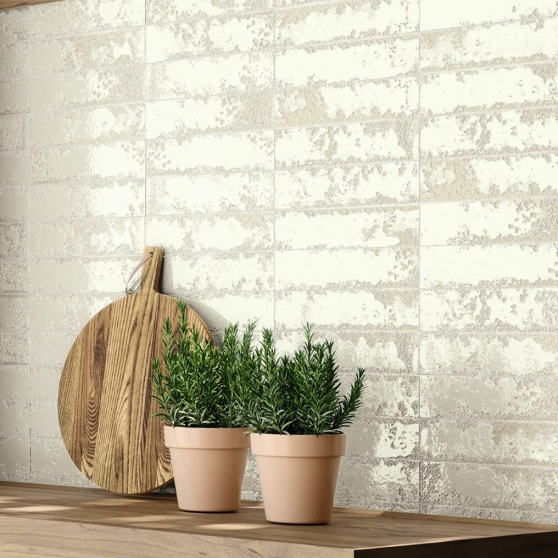 Zellige - carrelage effet zellige 6,4x26 cm ZEPHIR RICE CREAM