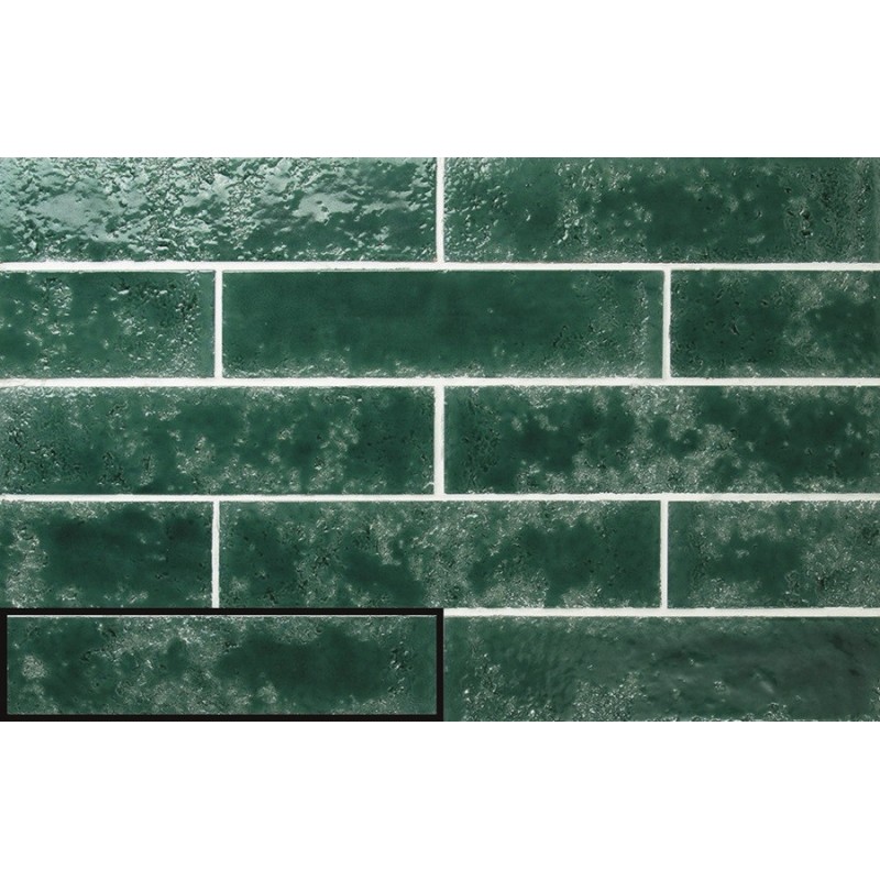 Zellige - carrelage effet zellige 6,4x26 cm ZEPHIR SAGE BLUE