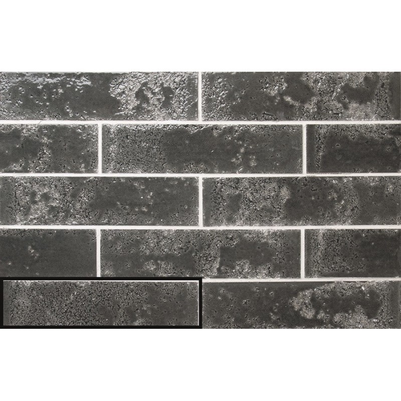 Zellige - carrelage effet zellige 6,4x26 cm ZEPHIR SMOKE