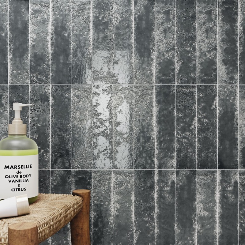 Zellige - carrelage effet zellige 6,4x26 cm ZEPHIR SMOKE