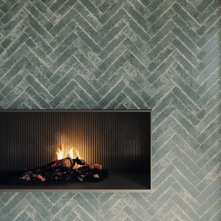 Zellige - carrelage effet zellige 6,4x26 cm ZEPHIR STEEL BLUE