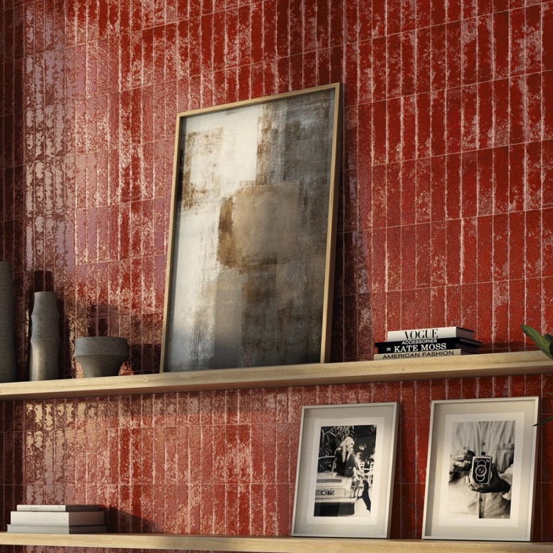 Zellige - carrelage effet zellige 6,4x26 cm ZEPHIR TERRACOTA