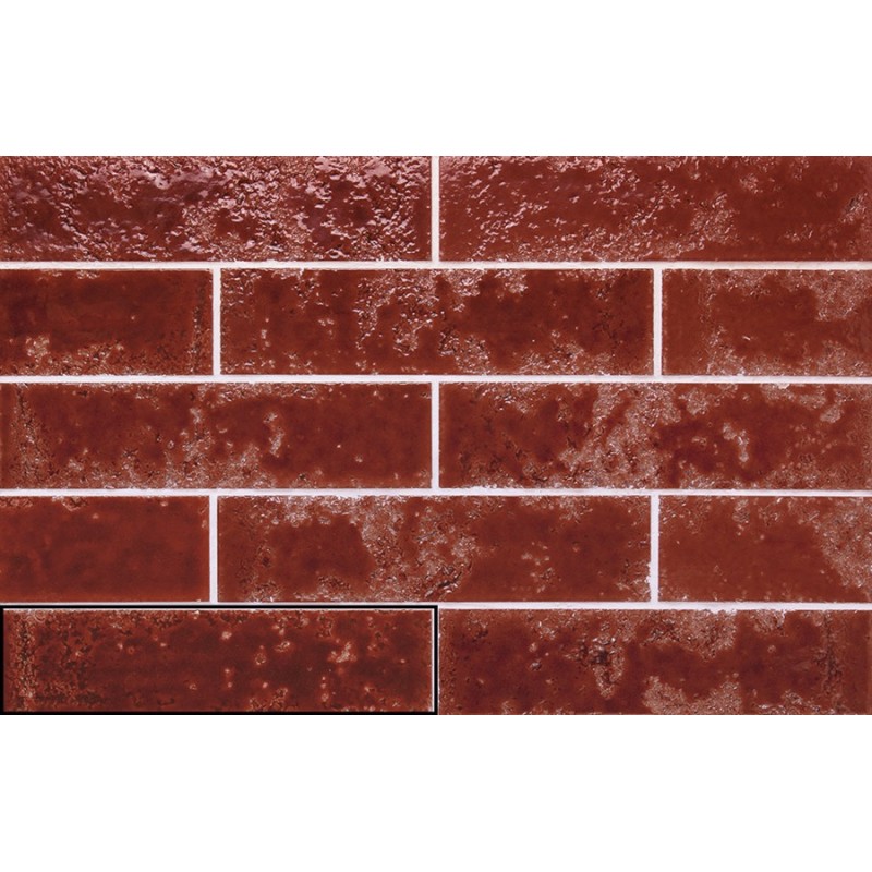 Zellige - carrelage effet zellige 6,4x26 cm ZEPHIR TERRACOTA