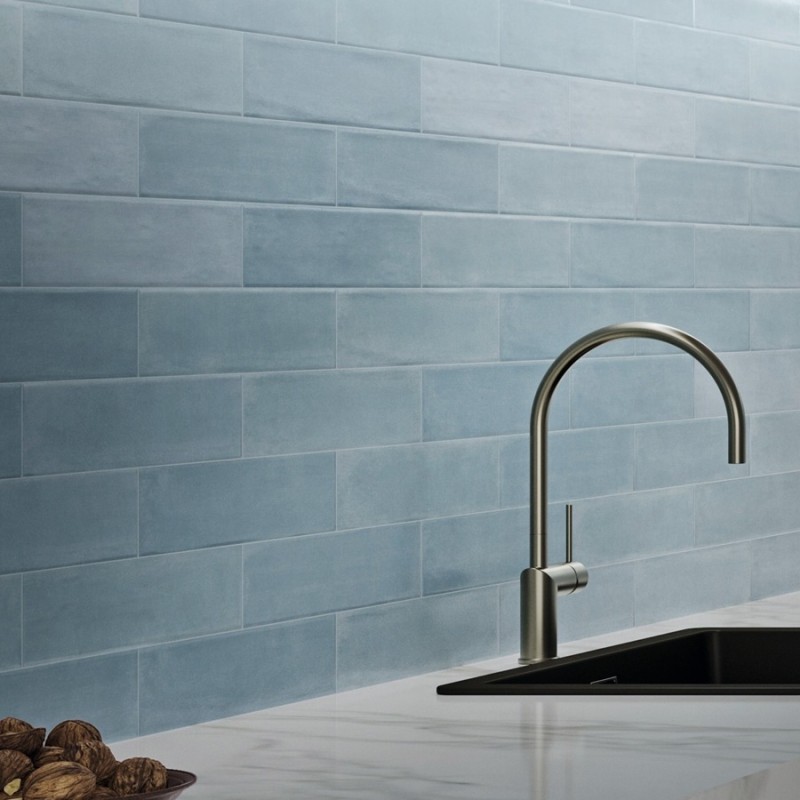 Zellige - carrelage SERENA ACQUA 7,5x30cm imitation zellige