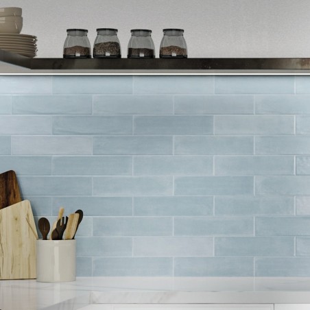 Zellige - carrelage SERENA ACQUA 7,5x30cm imitation zellige