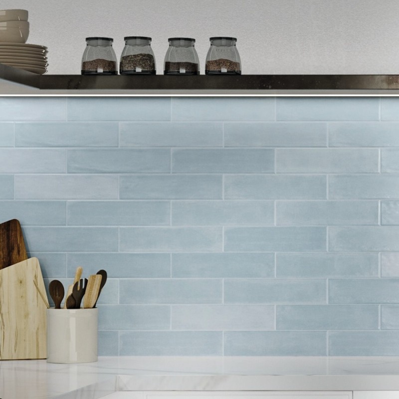 Zellige - carrelage SERENA ACQUA 7,5x30cm imitation zellige