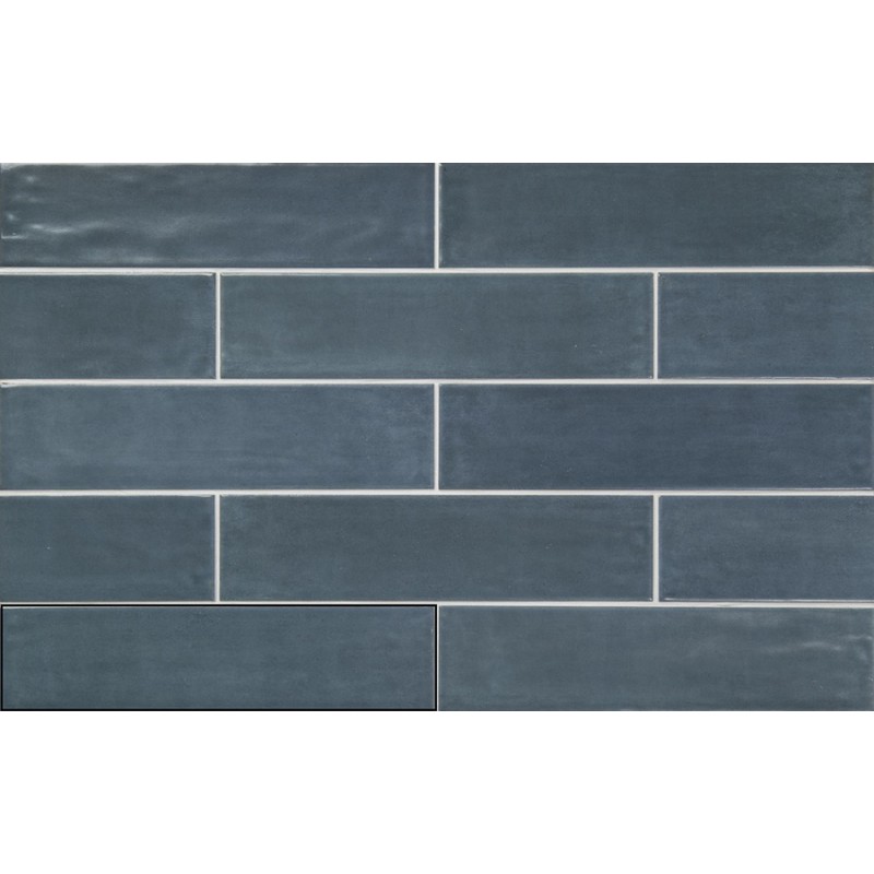 Zellige - carrelage SERENA BLUE 7,5x30cm imitation zellige