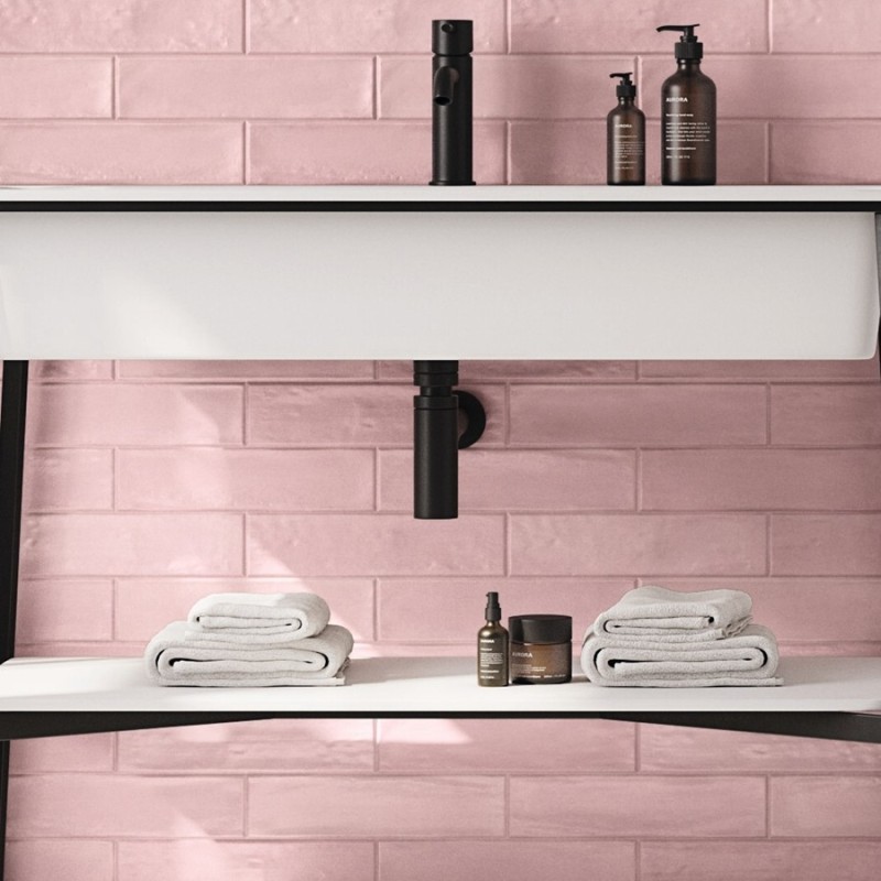 Zellige - carrelage SERENA ROSE 7,5x30cm imitation zellige