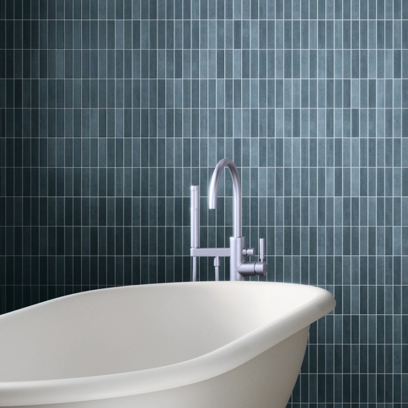 Zellige - carrelage INCISION SERENA BLUE 20x20cm imitation zellige