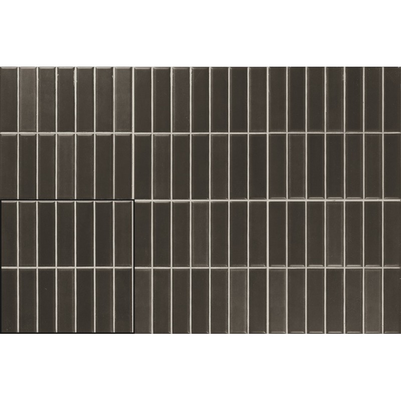 Zellige - carrelage INCISION SERENA GRAPHITE 20x20cm imitation zellige