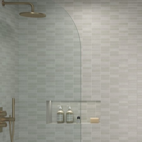 Zellige - carrelage INCISION SERENA GREY 20x20cm imitation zellige