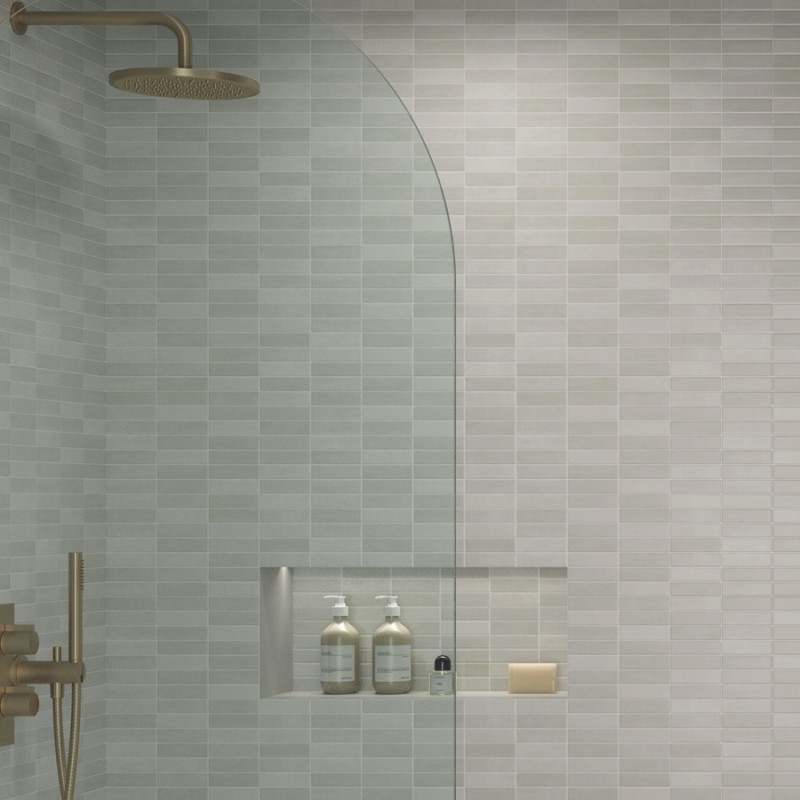 Zellige - carrelage INCISION SERENA GREY 20x20cm imitation zellige