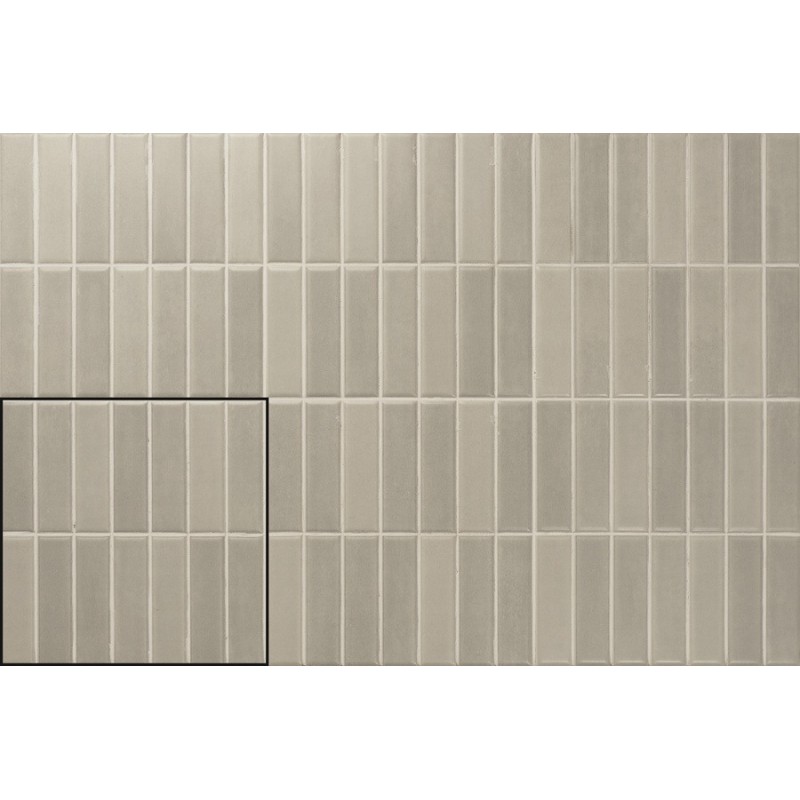 Zellige - carrelage INCISION SERENA GREY 20x20cm imitation zellige