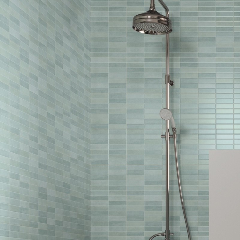 Zellige - carrelage INCISION SERENA LIGHT GREEN 20x20cm imitation zellige