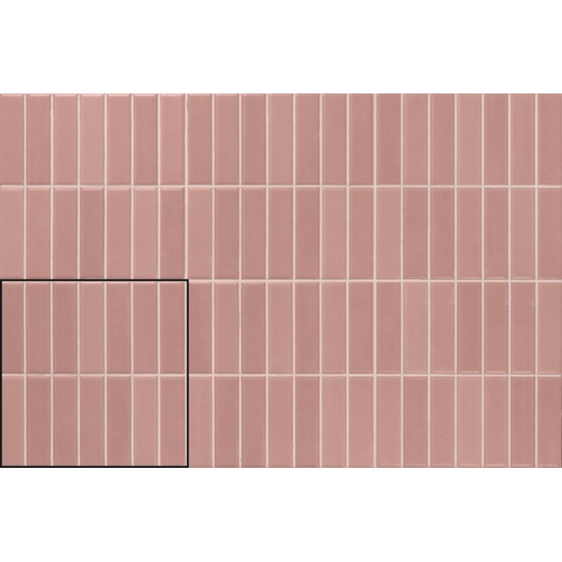 Zellige - carrelage INCISION SERENA ROSE 20x20cm imitation zellige