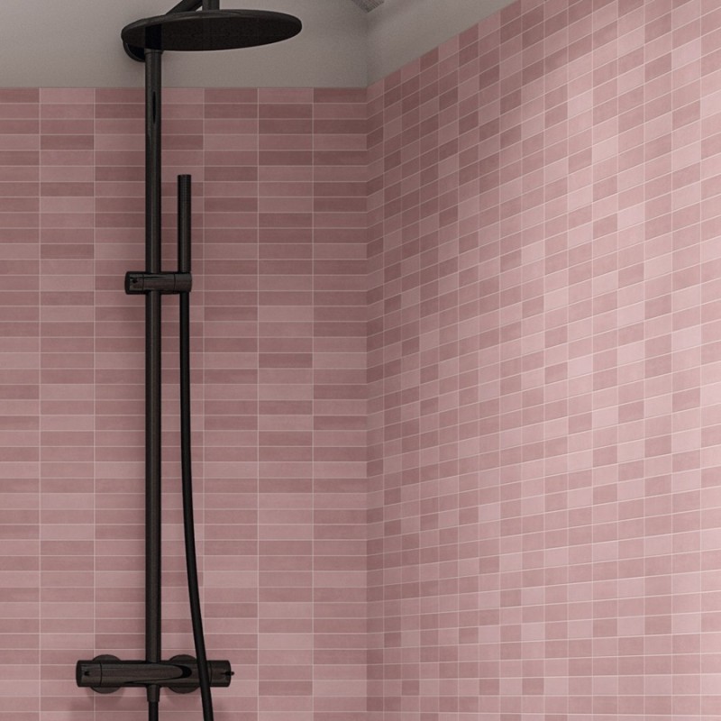 Zellige - carrelage INCISION SERENA ROSE 20x20cm imitation zellige