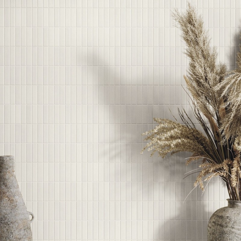 Zellige - carrelage INCISION SERENA WHITE 20x20cm imitation zellige