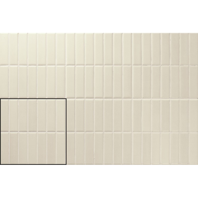 Zellige - carrelage INCISION SERENA WHITE 20x20cm imitation zellige