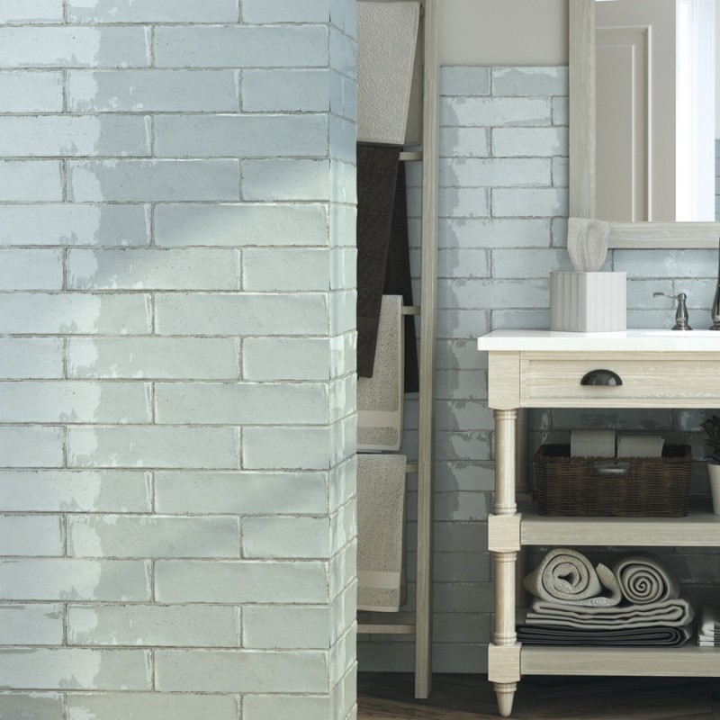 Zellige - carrelage effet zellige 7,5x30 cm MILA SKY