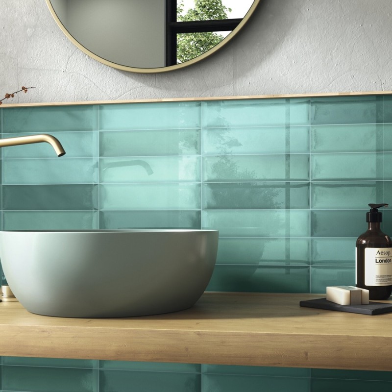 Zellige - carrelage effet zellige 7,5x30 cm AMALIA ACQUA