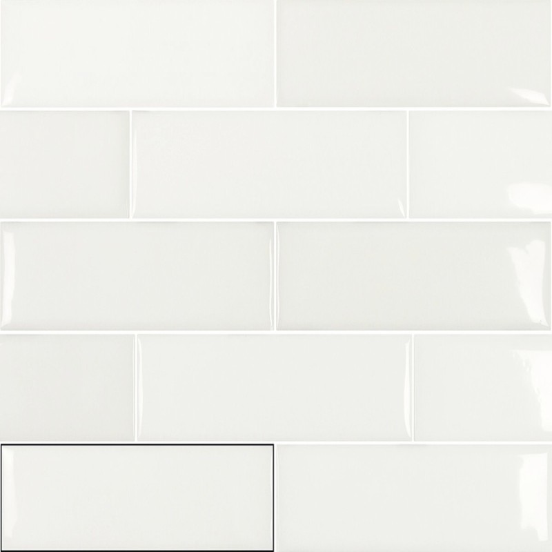 Zellige - carrelage effet zellige 7,5x30 cm AMALIA WHITE