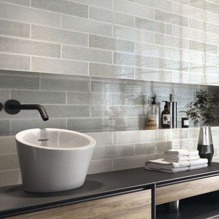 Zellige - carrelage imitation zellige 7,5x30 cm CELESTE PEARL