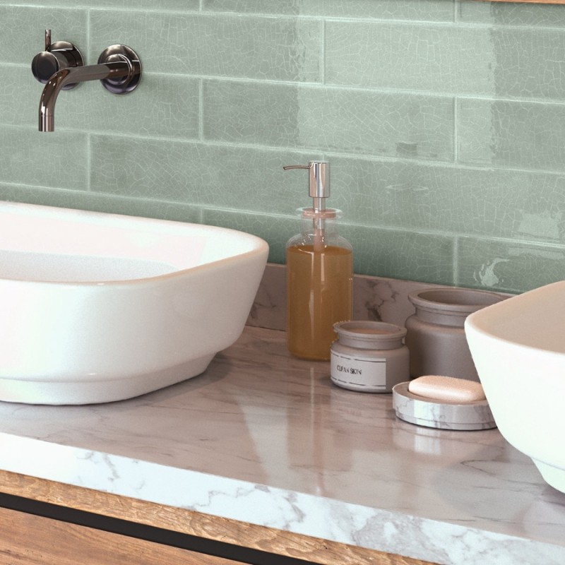 Zellige - carrelage imitation zellige 7,5x30 cm CELESTE SKYLIGHT