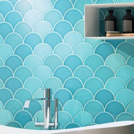 Zellige - carrelage imitation zellige 15,5x17 cm CELESTE BLUE